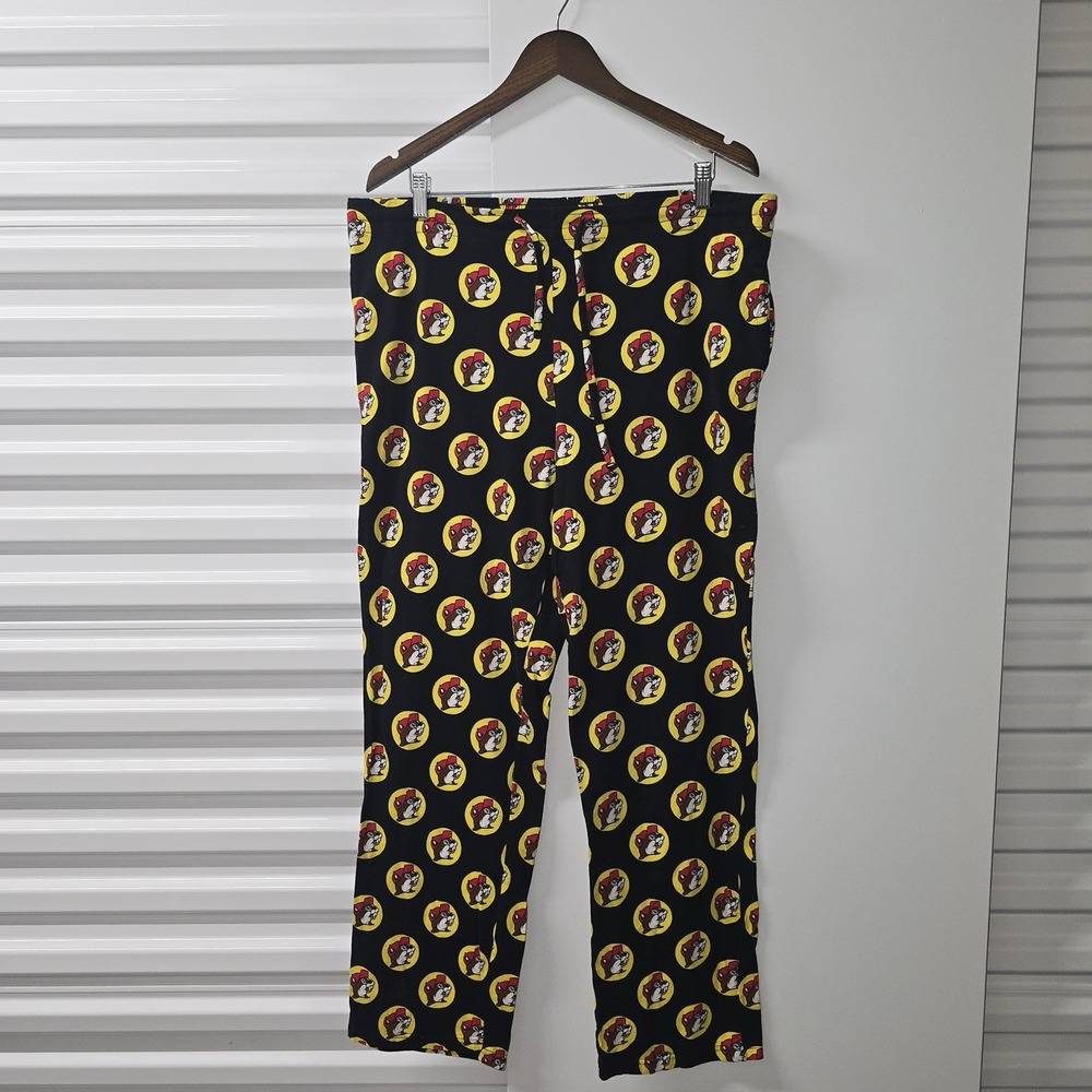 Buc-ee's Adult XL Black Logo Pajama Pants 100% Cotton Lounge Sleepwear